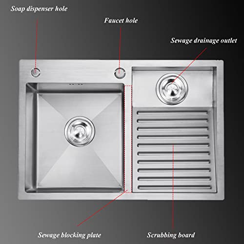 Évier de cuisine sous plan en acier inoxydable 304 - 8