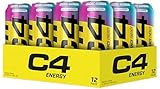 C4 Performance Energy Drinks Cosmic Rainbow 500ml (12 pack) | Sugar Free Energy Drink with 160mg Caffeine, 250mg Betaine, 1050mg Taurine | Low Calorie Fizzy Drinks for On the Go Energy and Focus