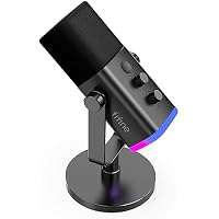 FIFINE XLR USB Microfono Gaming per PC PS4 PS5, Streaming