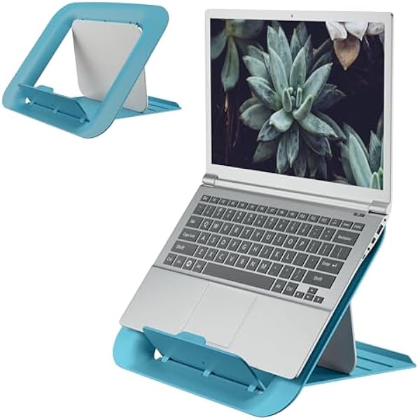 Leitz, Regulowana Podstawka pod Laptopa Leitz Ergo Cosy, na Stolik/Biurko, 4 Wysokości, Kolor Morski Niebieski (64260061)