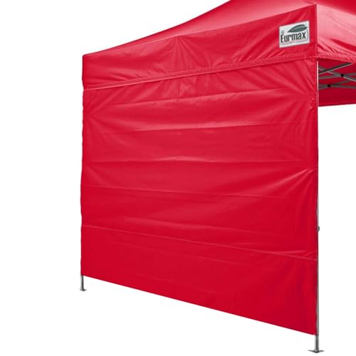 Image of Eurmax USA 10x6.4 Pop Up Canopy SunWall-UV Protection for Tents,Blocks Sunlight&Wind,Water Resistant Side Wall Only,Easy Hook & Loop Installation,Fit for 10FT Straight Leg Shelters&Gazebo,Red