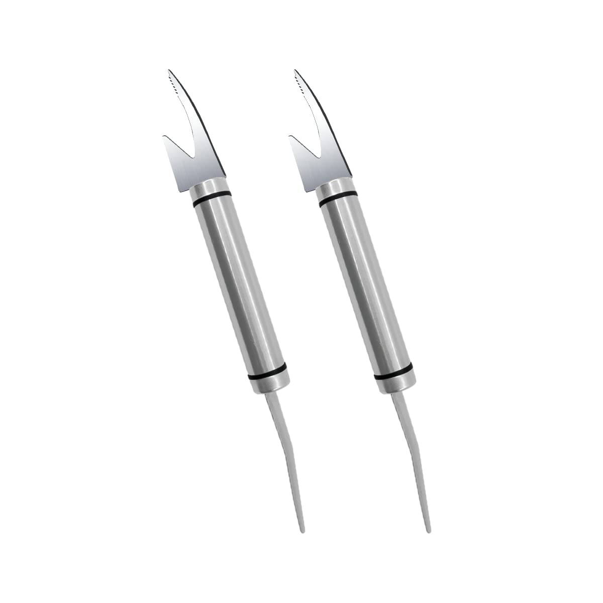 5 in 1 Multifunctional Shrimp Cleaner Knife Stainless Steel Shrimp Peeler, Fish Scale Remover Duck Intestine Cleaner Seafood Knives Tool(2psc)