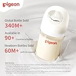 Pigeon PPSU Nursing Baby Bottle Wide Neck, Anti-Colic, Streamlined Body, Natural Feel, Easy to Clean, 5.4 Oz(Pack of 2), Includes 2pcs SS Nipples (0m+) - Image 2