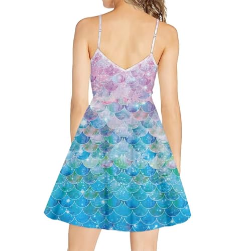 Image of Coloranimal Women's Summer Sleeveless Casual Swing Dresses with Loose Fit Beach Sundress