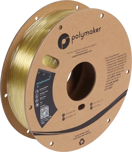 Filament PolyDissolve S1 PVA 1,75mm Polymaker 750g finitions parfaites