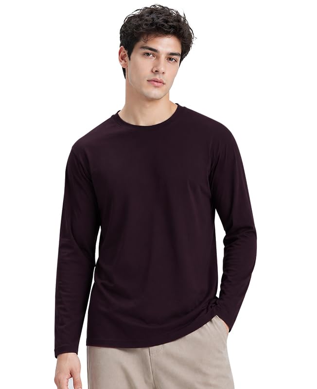 Image of Sleepynuts Regular fit Cotton Full Sleeve Plain T-Shirt for Men (Pack of 1,2,3 Size Small to 3XL)