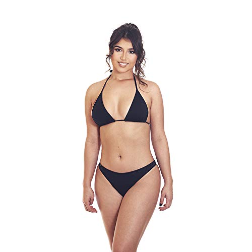 Biquíni cortininha simples (Preto, P)