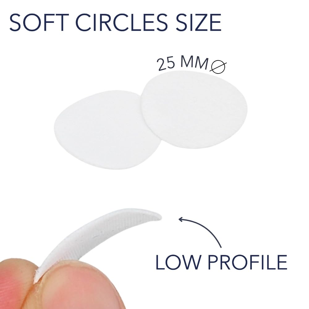 URSA Soft Circles: Reusable Soft Covers That Provide a Shield Against the Wind and Camouflage for Lavalier Mics. (15x Soft Circles + 30x Stickies, White)
