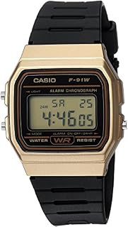 Casio Men's Data Bank Quartz Watch with Resin Strap, Black, 18 (Model: F91WM-9A)