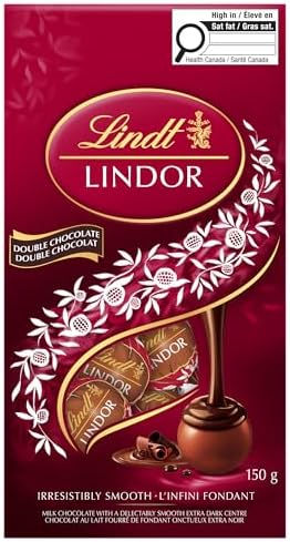 Lindt LINDOR Double Chocolate Truffles, 150-Gram Bag, Individually Wrapped Squares - 2