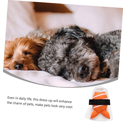 Disfraz divertido para perro tamaño S color naranja miniatura 2
