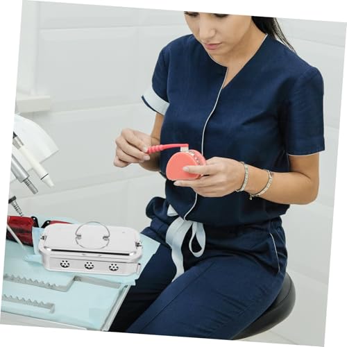 BUGUUYO Instrumentenbox mit Deckel und Löchern Rostfrei Nahtloses Design Sicherer Griff Vielseitiger Sterilisator Organizer für Medizinische Werkzeuge und Verbandsmaterial