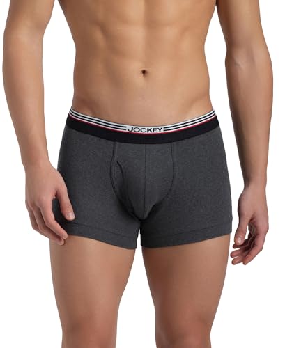 Image of Jockey UI22 Men Super Combed Cotton Rib Trunk with Ultrasoft Waistband