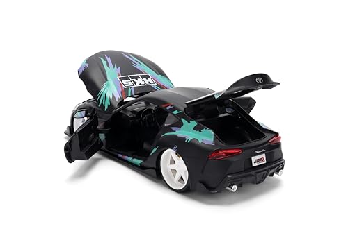 Jada Toyota GR Supra HKS 1:24 Modelo Diecast Negro/Verde miniatura 4