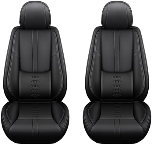 Car Seat Covers Fit for Mitsubishi Outlander 2006-2024 2025,Front Set Leather Seat Cover,Airbag Compatible Car Seat Cushions,Waterproof Seat Covers for Cars(Black)