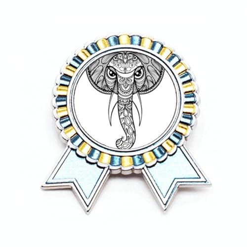 Broche Paint Elephant en métal taille M idéale sur votre manteau