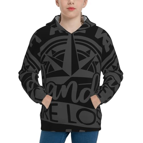 Not All Who Wander Are Lost2 Kid Hoodies Boys Sweatshirts Girls Pullover with Pocket