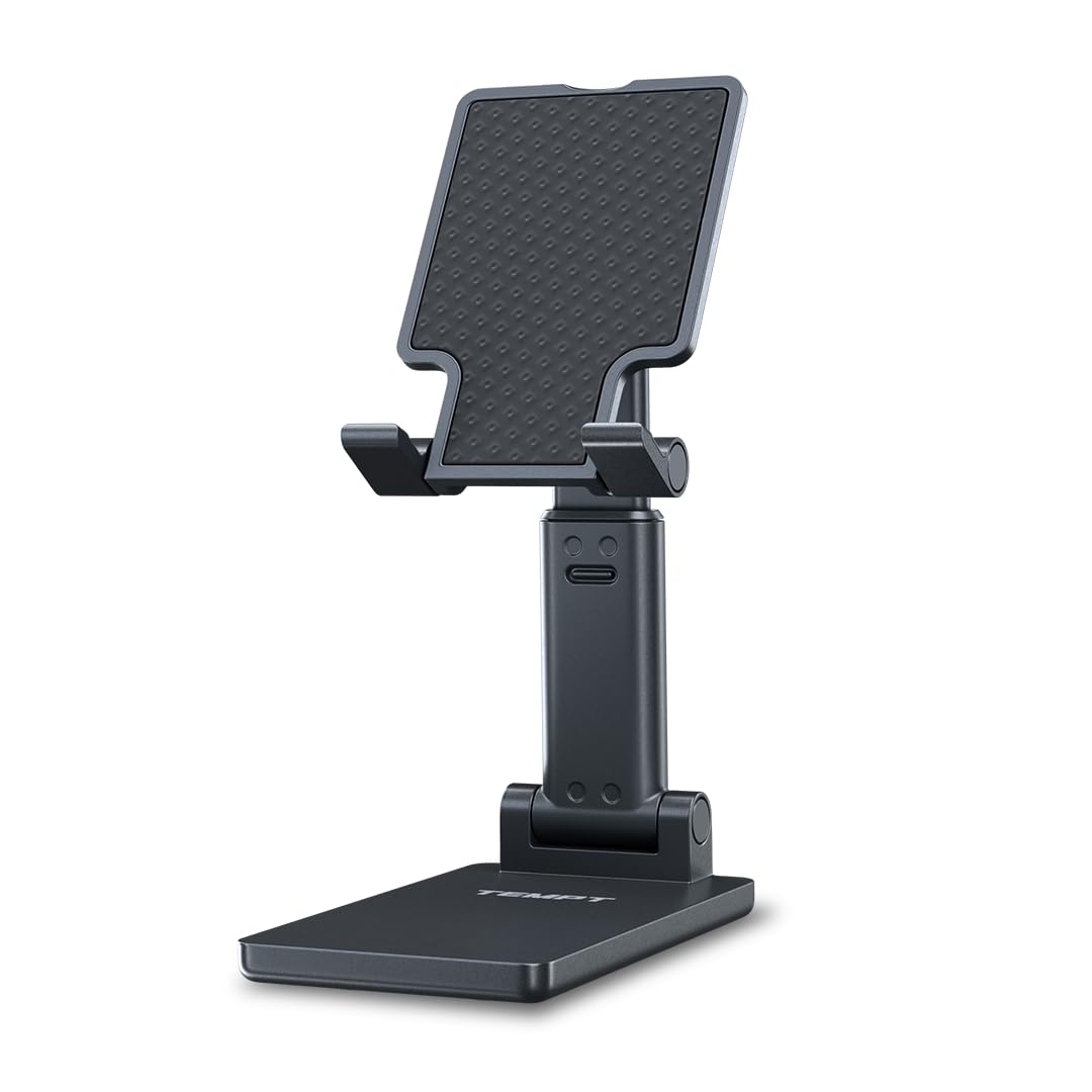 TEMPT® Newly Launched Flexi Mobile Stand, Portable and Foldable Mobile Holder with Stable Base, 0°-120° Perfect View, Wide Compatibility, Multiple adjustments of Height and Angle, Anti-Skid Design (B0DHHB75JD) Amazon Price History, Amazon Price Tracker