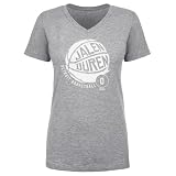 500 LEVEL Jalen Duren Detroit Basketball Detroit Pistons Women's V-Neck T-Shirt (Heather Gray, X-Large)