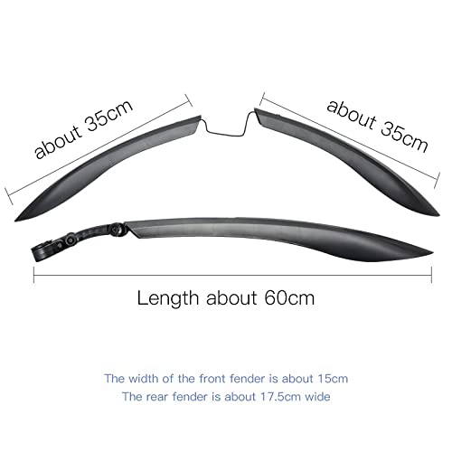 Schutzblech Set,Fahrrad Schutzbleche, Fahrradkotflügel 4. 0 Wide Bike Fender 2 Stück Schneemobil Fahrradflügel 26-29 Zoll Fahrrad Vorne Hinten Kotflügel Erweitern for Kotflügel