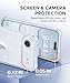 BERFY for iPhone Air Case for Women, with Screen Protector & Camera Lens Protector, Anti-Yellowing, Clear Glitter Shockproof Protective Phone Case for iPhone 17 Air 6.5