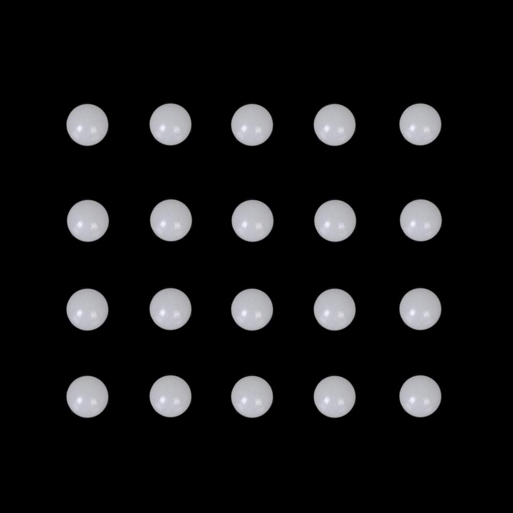 6mm Quartz Balls Beads UV Reactive Green Glowing Pearls in Dark (20 Pack)