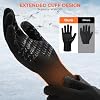 KastKing HydroFlex Waterproof Fishing Gloves, Touchscreen Compatible, Non-Slip Palm, 4-Way Stretch, Extended Cuff for Winter & Ice Fishing, Kayak, Boating, Unisex