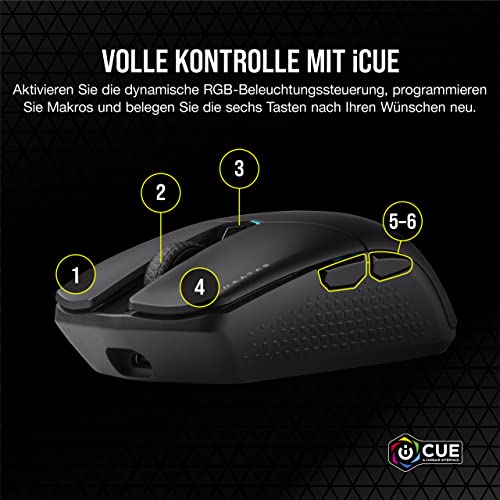 Corsair KATAR Elite Wireless Maus Ultraleichte FPS Gaming-Maus