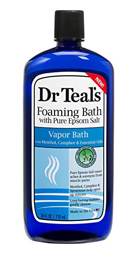 Pure Epsom Teal's Foaming Bath Salt, Vapor Bath Menthol Camphor, 24 fl oz