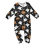 Emelivor Halloween Ghost Star Unisex Baby Newborn One-Piece Pajamas Cotton Sleepwear Outfits for Boys Girls Kids