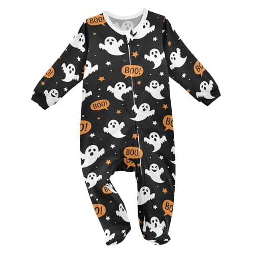 Emelivor Halloween Ghost Star Unisex Baby Newborn One-Piece Pajamas Cotton Sleepwear Outfits for Boys Girls Kids