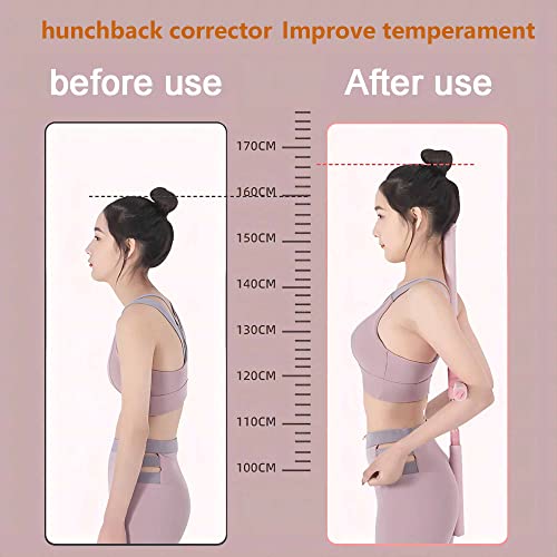 Adontze Posture Corrector,Yoga Sticks Stretching Tool,Yoga Sticks For Posture, Retractable Design For Adult And Child Back Brace Posture Corrector (Pink) #TOP3