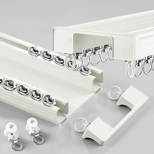 Tringle à rideaux double rail plafond coulissant réglable