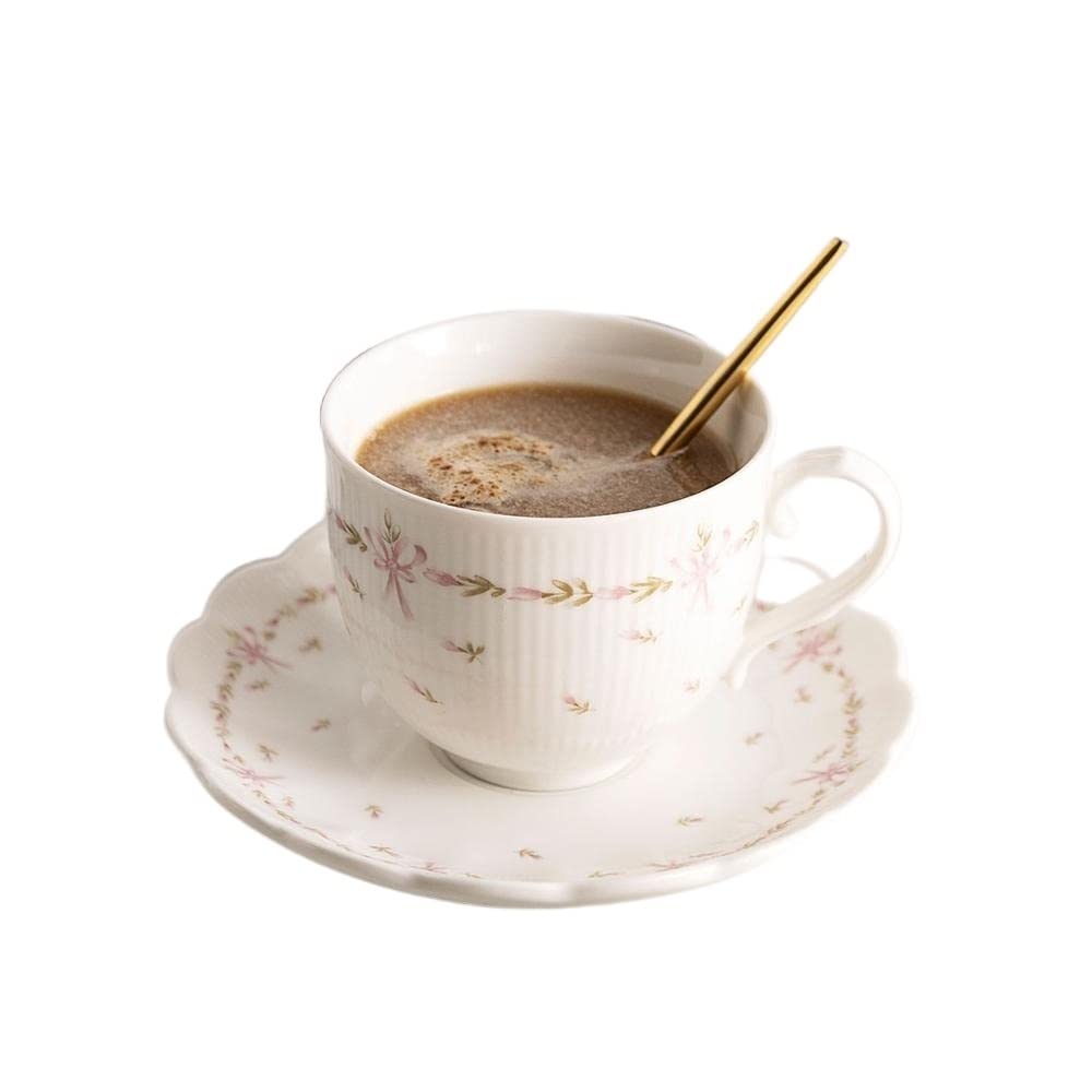 Taza de café de cerámica, Taza de té y platillo de Porcelana, Juego de Taza de café de cerámica con platillo y Cuchara, Tazas de café, café, café de Colores - Cerámica de gres para