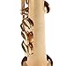 Btuty Brass Straight Soprano Sax Saxophone Bb B Flat Woodwind Instrument Natural Shell Key Carve Pattern with Carrying Case Gloves Cleaning Cloth Straps Cleaning Rod