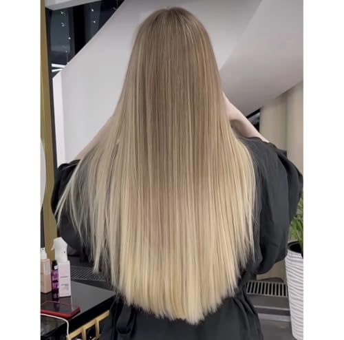 Aplique Tic Tac Bio Orgânico Loiro Liso Mechas 150 gramas 60cm