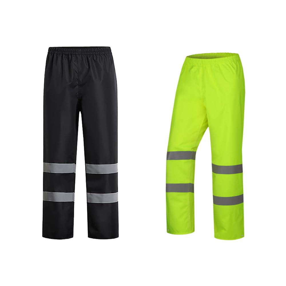 Pantaloni da lavoro di sicurezza ad alta visibilità, impermeabili, per uomini e donne, ad alta visibilità, con fascia riflettente