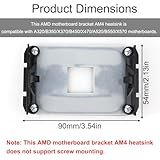 Backplate for AM4 AMD, 90x54mm/3.54x2.13 Inch Motherboard Mounting Holes Durable CPU Heatsink Bracket Fan Cooling Mounting Plate Compatible with AMD Socket - Image 2