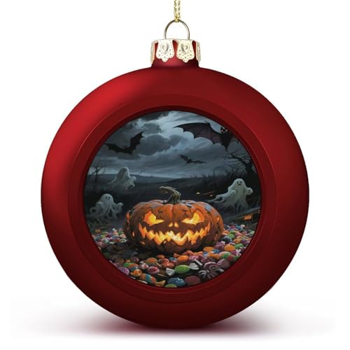 Boules de Noël citrouille foncée au design haut de gamme pour sapin