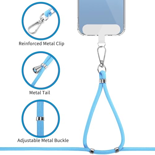 Cell Phone Lanyard 2 Pcs-1 Pcs 30"(Neck Strap×1)+8"(Wrist Strap×1) Black - Photo 111 sur 115