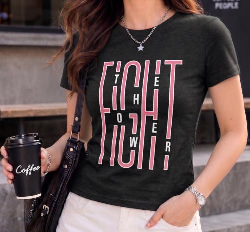 Image of Preneum Women's Graphic Printed T-Shirt, Round Neck Half Sleeve Casual Slim Fit Cotton Blend Tee, College, Office & Travel