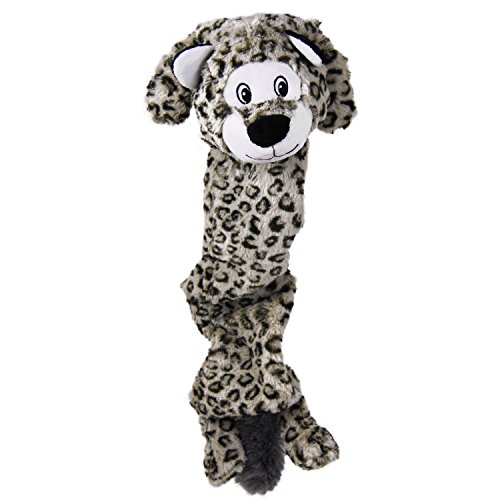 KONG 20874 Stretchezz Jumbo Schneeleopard, Hundespielzeug, XL