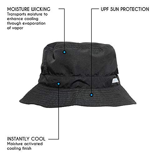 Builtcool Adult Unisex Cooling Bucket Cap – Boonie Hat For For Fishing, Camping, And Kayaking With Mesh Vent And Sweatband - Large/X-Large, Anthracite #TOP1
