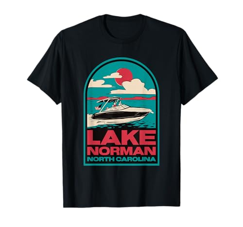 Lake Norman Retro Boating NC T-Shirt