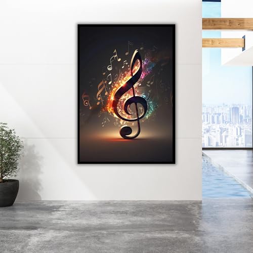 Toile imprimée abstraite musique solution déco murale prête à poser - 3
