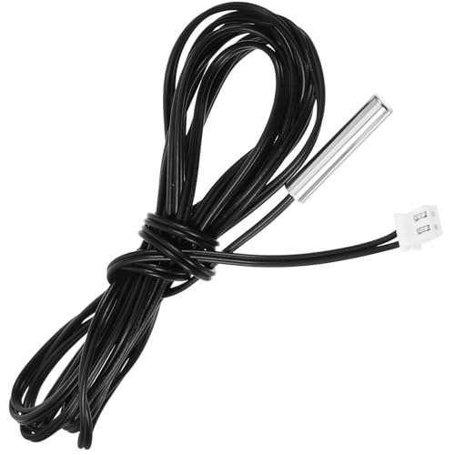 jojofuny 3pcs Waterproof Ntc Thermistor Temperature Sensor Probe B3950 10k 1% with 2m PTFE High-Temperature Resistant Wire for Industrial and Scientific Measurement