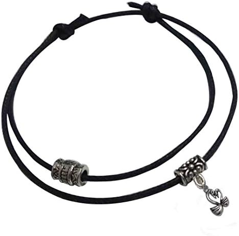 GURJARI JEWELLERS Adjustable Black Thread Anklet with Oxidised Beads For Girls