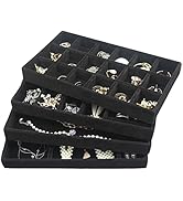 Amazon.com: AIRZSNRY Stackable Jewelry Organizer Tray, Velvet Jewelry ...