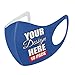 10 Pack Custom Face Mask Text Photo Logo Customized Masks Unisex, Royal Blue