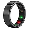 AMOVAN Smart Ring Health Tracker, Fitness Sleep Heart Rate Blood Oxygen Tracker Smart Ring, Water Resistant Bluetooth Fitness Tracker Rings
